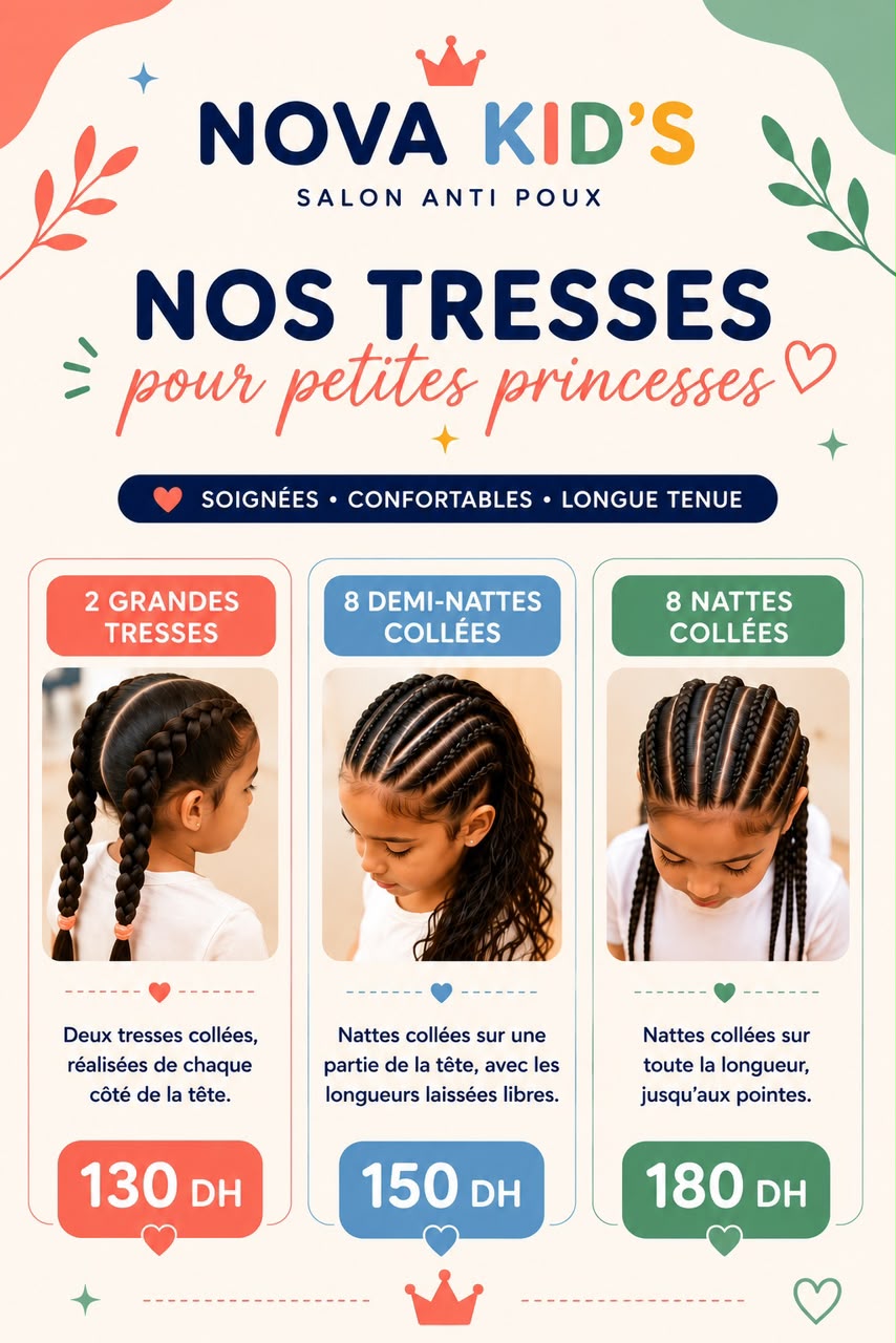 Nattes et tresses NOVA KID’S, un univers pensé pour les enfants